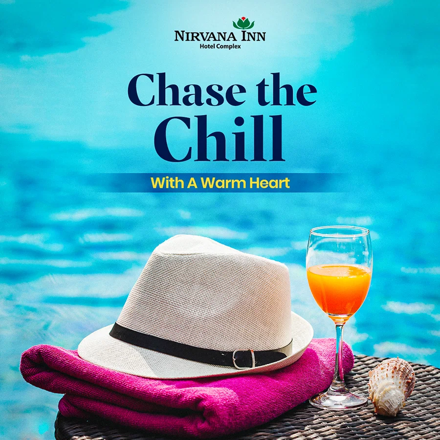 'Chase the Chill' pool lifestyle post