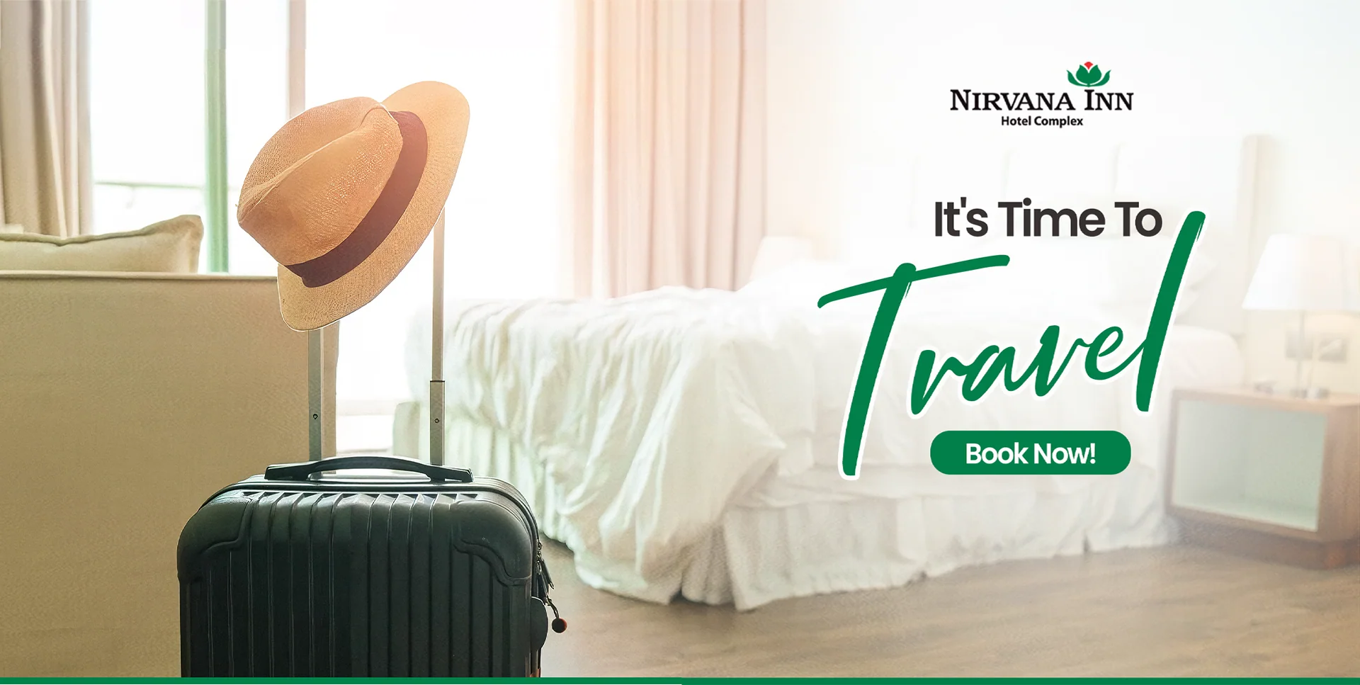 'It's Time to Travel' booking banner